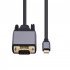 USB C To VGA Adapter 1080P Video Type C To VGA Monitor Converter For Laptop TV Projector Projection Screen Playback black