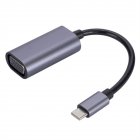 USB C To VGA Cable Adapter Type C To VGA Converter Adapter Cable For TV Monitor Projector Projection Screen Playback grey