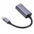 USB C To VGA Cable Adapter Type C To VGA Converter Adapter Cable For TV Monitor Projector Projection Screen Playback grey