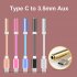 USB C Type C Adapter Port to 3 5MM Aux Audio Jack Earphone Cable Rose gold