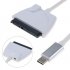 USB C USB 2 0 Type C To SATA Adapter External HDD 2 5inch Hard Drive Disk Converter For Macbook white