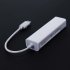 USB C USB 3 1 Type C to USB RJ45 Ethernet Lan Adapter Hub Cable for Macbook PC white