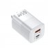 USB C Wall Charger Block 65W Dual Port Power Fast Type C Charging Block Adapter EU Plug