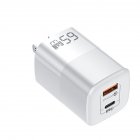USB C Wall Charger Block 65W Dual Port Power Fast Type C Charging Block Adapter
