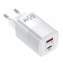 USB C Wall Charger Block 65W Dual Port Power Fast Type C Charging Block Adapter EU Plug