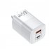 USB C Wall Charger Block 65W Dual Port Power Fast Type C Charging Block Adapter UK Plug