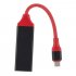 USB C to HDMI Adapter 4K 30Hz Type 3 1 Male Female Cable Converter for Mac Black red