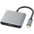 USB C to HDMI Adapter USB 3 1 Type C to HDMI 4K Multiport AV Converter with USB 3 0 Port and USB C Charging Port for MacBook Chromebook Pixel Dell XPS13 black