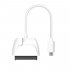 USB C to SATA 3 2 5 inch Hard Drive Adapter Cable with UASP for SSD   HDD Solid State Drives white
