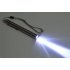 USB Charged Mini White Light Flashlight with Pen Clip Super Bright Pen Type Single Mode LED Electric Torch  Silver
