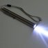 USB Charged Mini White Light Flashlight with Pen Clip Super Bright Pen Type Single Mode LED Electric Torch  Silver
