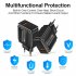 USB Charger Block Phone Charger One Port 68W USB 3 0 Power Adapter Smart Phone Wall Charger Block Cube white european gauge