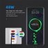 USB Charger Block Phone Charger 5 Ports 48W USB Power Adapter Smart Phone Wall Charger Block Cube Adapter Black UK plug