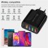USB Charger Block Phone Charger 5 Ports 48W USB Power Adapter Smart Phone Wall Charger Block Cube Adapter Black UK plug
