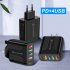 USB Charger Block Phone Charger 5 Ports 48W USB Power Adapter Smart Phone Wall Charger Block Cube Adapter Black UK plug