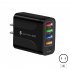 USB Charger Block Phone Charger 5 Ports 48W USB Power Adapter Smart Phone Wall Charger Block Cube Adapter Black UK plug