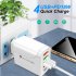 USB Charger Block Phone Charger 5 Ports 48W USB Power Adapter Smart Phone Wall Charger Block Cube Adapter Black UK plug