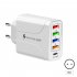 USB Charger Block Phone Charger 5 Ports 48W USB Power Adapter Smart Phone Wall Charger Block Cube Adapter Black UK plug