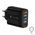 USB Charger Block Phone Charger 5 Ports 48W USB Power Adapter Smart Phone Wall Charger Block Cube Adapter Black UK plug