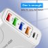 USB Charger Block Phone Charger 5 Ports 48W USB Power Adapter Smart Phone Wall Charger Block Cube Adapter Black UK plug