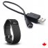 USB Charger Charging Cable Cord for Fitbit HR Heart Rate Fitness Tracker Wristband black