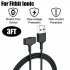 USB Charger for FITBIT Ionic Wristband Fitness Activity Tracker Sync Cable black