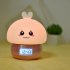 USB Charging Cute Patting Night Light with Remote Control Alarm Clock Recording Function Decoration Gift blue