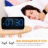 USB Charging Digital LED Display Alarm Clock with Voice Control  red