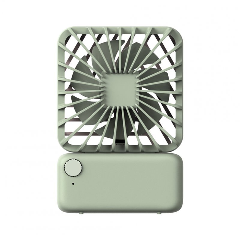 USB Charging Fan Square Small Fan Mini Mute Cute Handheld Portable Hanging Neck Electric Fan green