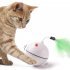 USB Charging Feather Rolling Ball Electric LED Flashing Cat Interactive Toy blue L