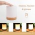 USB Charging LED Dimmable Colorful Night Lamp Wood Grain Bed Light Home Office Decoration Gift