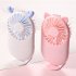 USB Charging Mini Handy Fan Desktop Rechargeable Air Cooler with Antler Decor Pink individual package