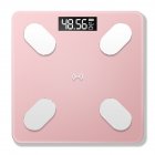 USB Charging Phone App Bluetooth Smart Electronic Digital Body Fat Scale for Weight Balance Pink
