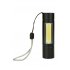 USB Charging Portable XPE COB LED Flashlight Inspection Lamp Strong Light Torch with Build in Battery for Home Outdoor Use black