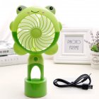 USB Charging Silent Small Fan Portable Handheld Fan for Home Office Student Dormitory green