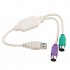 USB Converter Male To PS 2 PS2 Female Converter Cable Cord Adapter for Keyboard and Mouse Silver grey