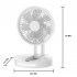 USB Desk Fan  5 Speeds Strong Air  LED Battery Level Display  Portable Fan With Night Light  Quiet Operation And Double 120   Rotate Table Fan dark gray