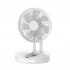 USB Desk Fan  5 Speeds Strong Air  LED Battery Level Display  Portable Fan With Night Light  Quiet Operation And Double 120   Rotate Table Fan dark gray