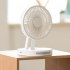 USB Desk Fan  5 Speeds Strong Air  LED Battery Level Display  Portable Fan With Night Light  Quiet Operation And Double 120   Rotate Table Fan dark gray