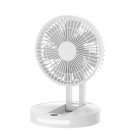 USB Desk Fan, 5 Speeds Strong Air, LED Battery Level Display, Portable Fan With Night Light, Quiet Operation And Double 120° Rotate Table Fan White