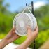 USB Desk Fan  5 Speeds Strong Air  LED Battery Level Display  Portable Fan With Night Light  Quiet Operation And Double 120   Rotate Table Fan White