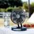 USB Desk Fan  5 Speeds Strong Air  LED Battery Level Display  Portable Fan With Night Light  Quiet Operation And Double 120   Rotate Table Fan White