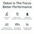 USB Desk Fan  5 Speeds Strong Air  LED Battery Level Display  Portable Fan With Night Light  Quiet Operation And Double 120   Rotate Table Fan dark gray