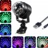 USB Disco Light Car Light 7 Color Changing 3W RGB Mini Crystal Magic Rotating Ball Effect Light Party Disco Club DJ Light Show Without remote control