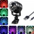 USB Disco Light Car Light 7 Color Changing 3W RGB Mini Crystal Magic Rotating Ball Effect Light Party Disco Club DJ Light Show With remote control