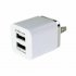 USB Double Wall Fast Charger Adapter 1A 2A 5V for Android   Galaxy   iPhone  Gold EU plug