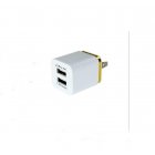 USB Double Wall Fast Charger Adapter 1A 2A 5V for Android / Galaxy / iPhone  Gold EU plug