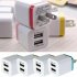 USB Double Wall Fast Charger Adapter 1A 2A 5V for Android   Galaxy   iPhone  Gold EU plug