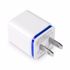 USB Double Wall Fast Charger Adapter 1A 2A 5V for Android / Galaxy / iPhone  blue US plug