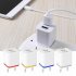 USB Double Wall Fast Charger Adapter 1A 2A 5V for Android   Galaxy   iPhone  Gold EU plug